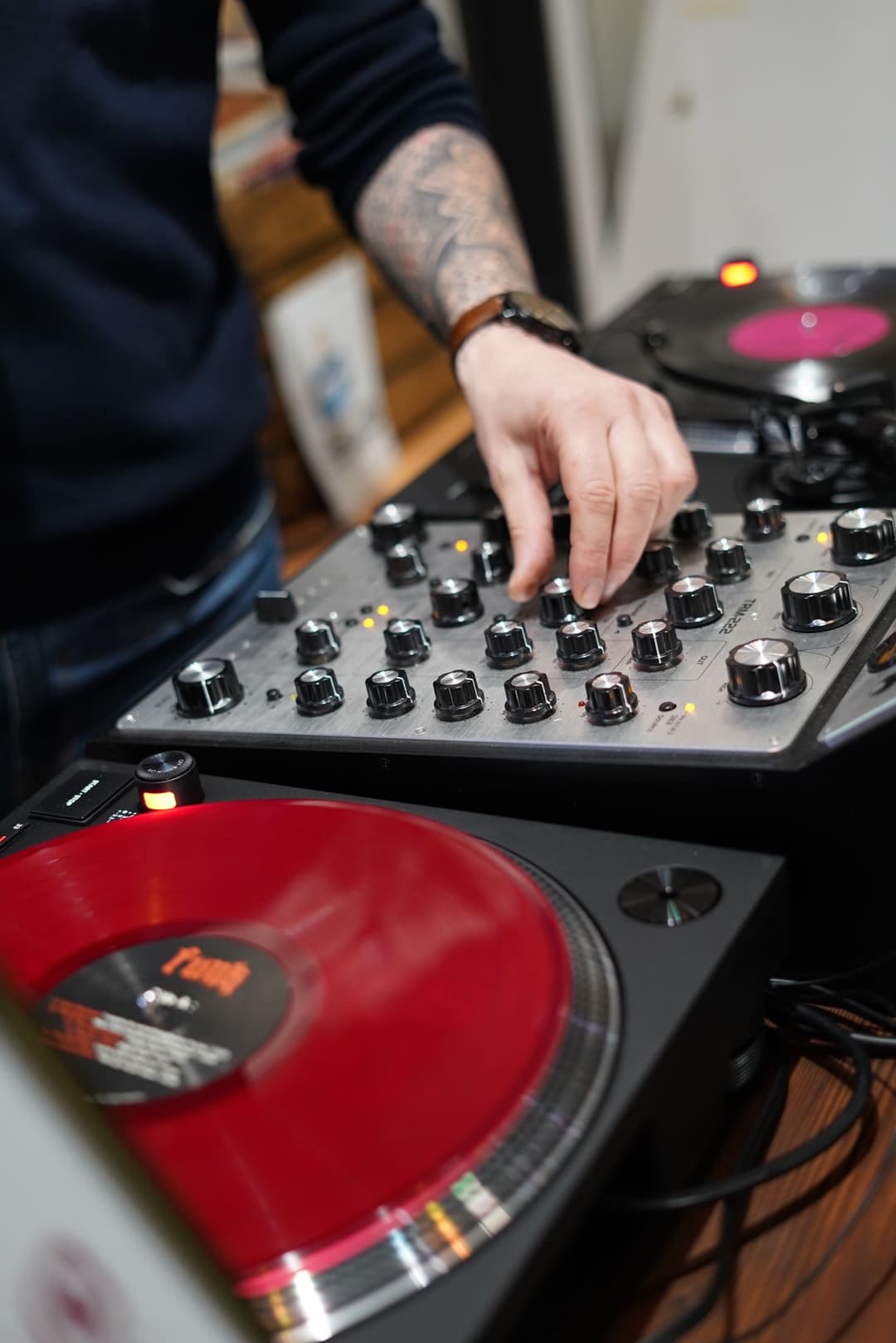 DJ at the turntables